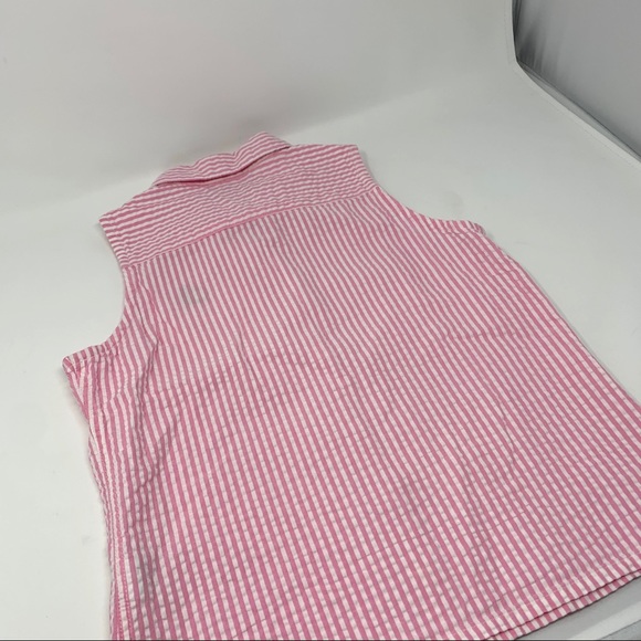 Masters Collection Smocked Striped Button Tank - Picture 4 of 5